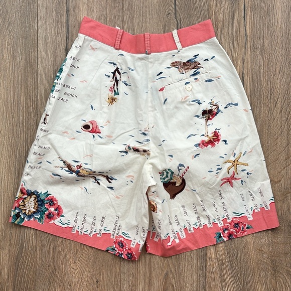 Retro Vintage Bushwacker Beach Shorts Size 4 Pleated High Waist Bermuda USA - Picture 9 of 15